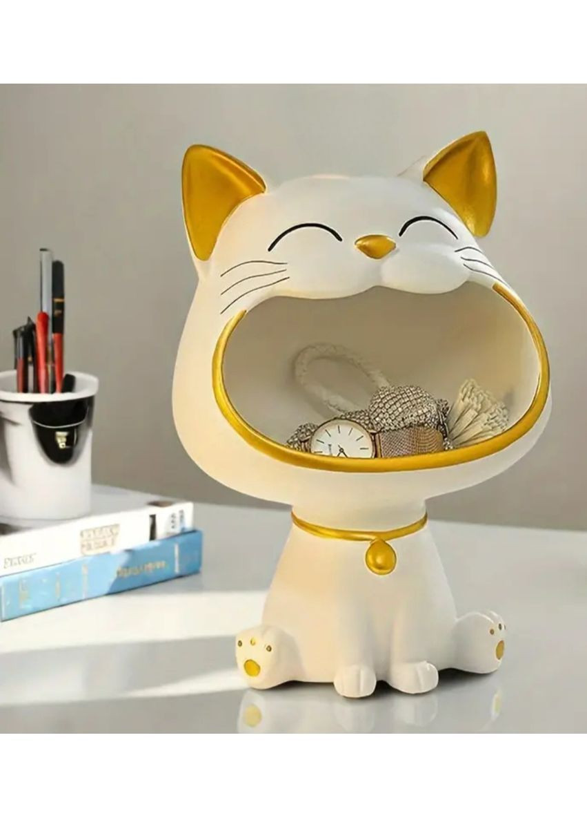 Статуетка ключниця цукерниця Кішечка 28 см Кішечка Білий No Brand (369667003)