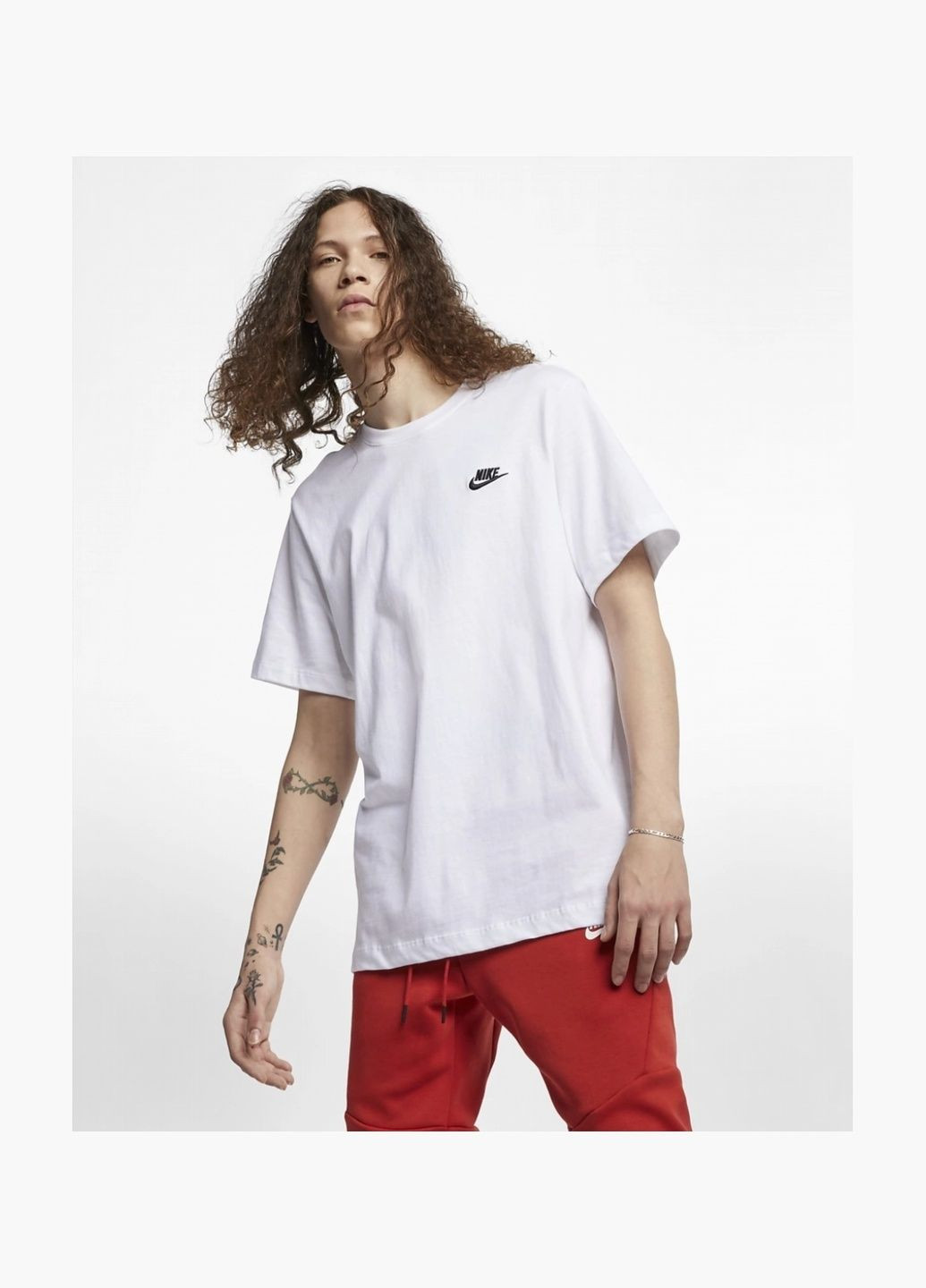 Белая мужская футболка m nsw club tee white ar4997-101 Nike