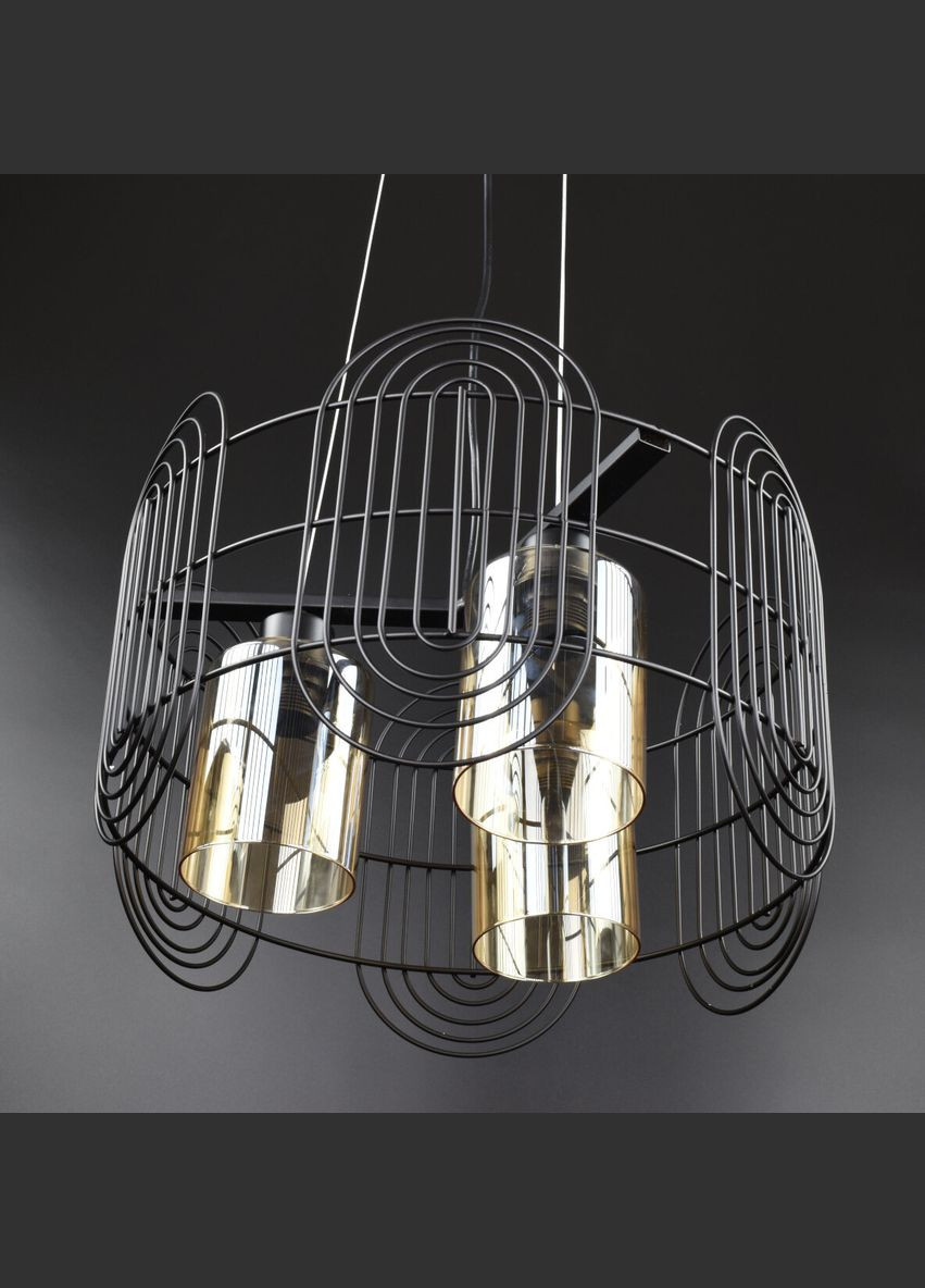 Люстра підвісна LOFT на 3 лампочки 26694 Чорний 35-120х40х40 см. Sunnysky (364501259)