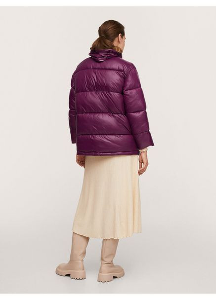 Бордова зимня тепла зимова куртка пуховик пуффер Mango