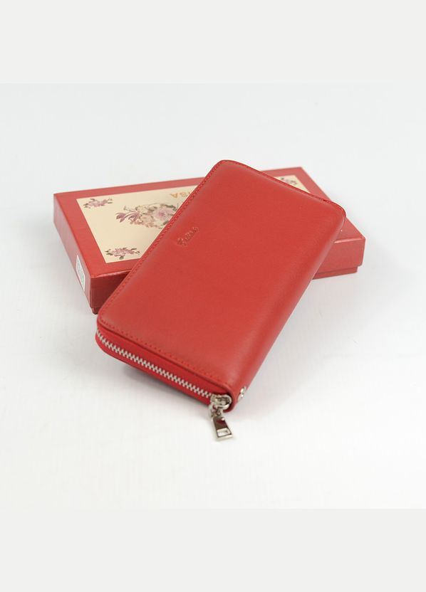 Червоний жіночий шкіряний класичний гаманець на блискавці Balisa (292404322)