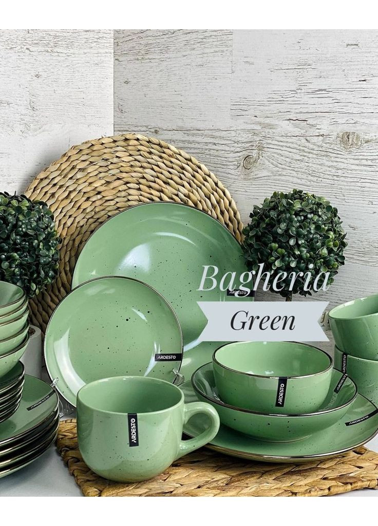 Сервиз столовый Bagheria Pastel green AR0012GGC/2 12 предметов зеленый Ardesto (349225321)