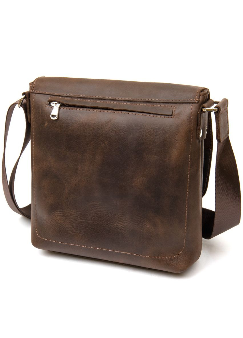 Сумка чоловіча шкіряна через плече 11432 Коричневий Grande Pelle (302008975)