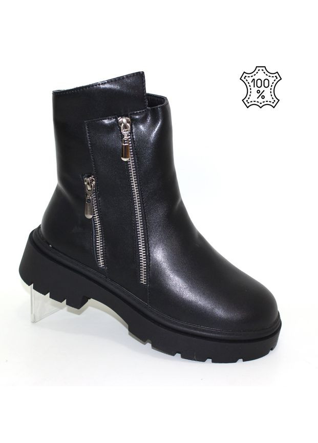 Жіночі зимові черевики з натуральної шкіри No Brand (361147367)