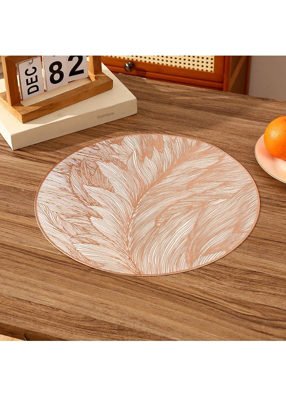 Круглый подтарельник, стильная сервировочная салфетка-плейсмат под тарелку «Rose leaf» China (368682318)