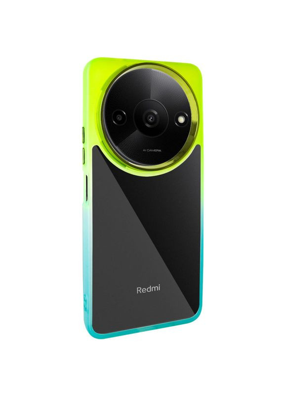Чохол TPU+PC Fresh sip series для Xiaomi Redmi A3 Бірюзовий / Лимонний No Brand (351362364)