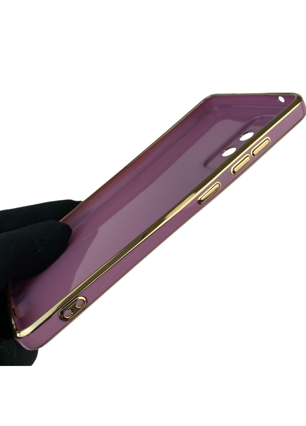 Чехол для Galaxy A52 4G SM-A525 с защитой камеры с золотой окантовкой на самсунг а52 черничный gs1 Samsung (366227856)