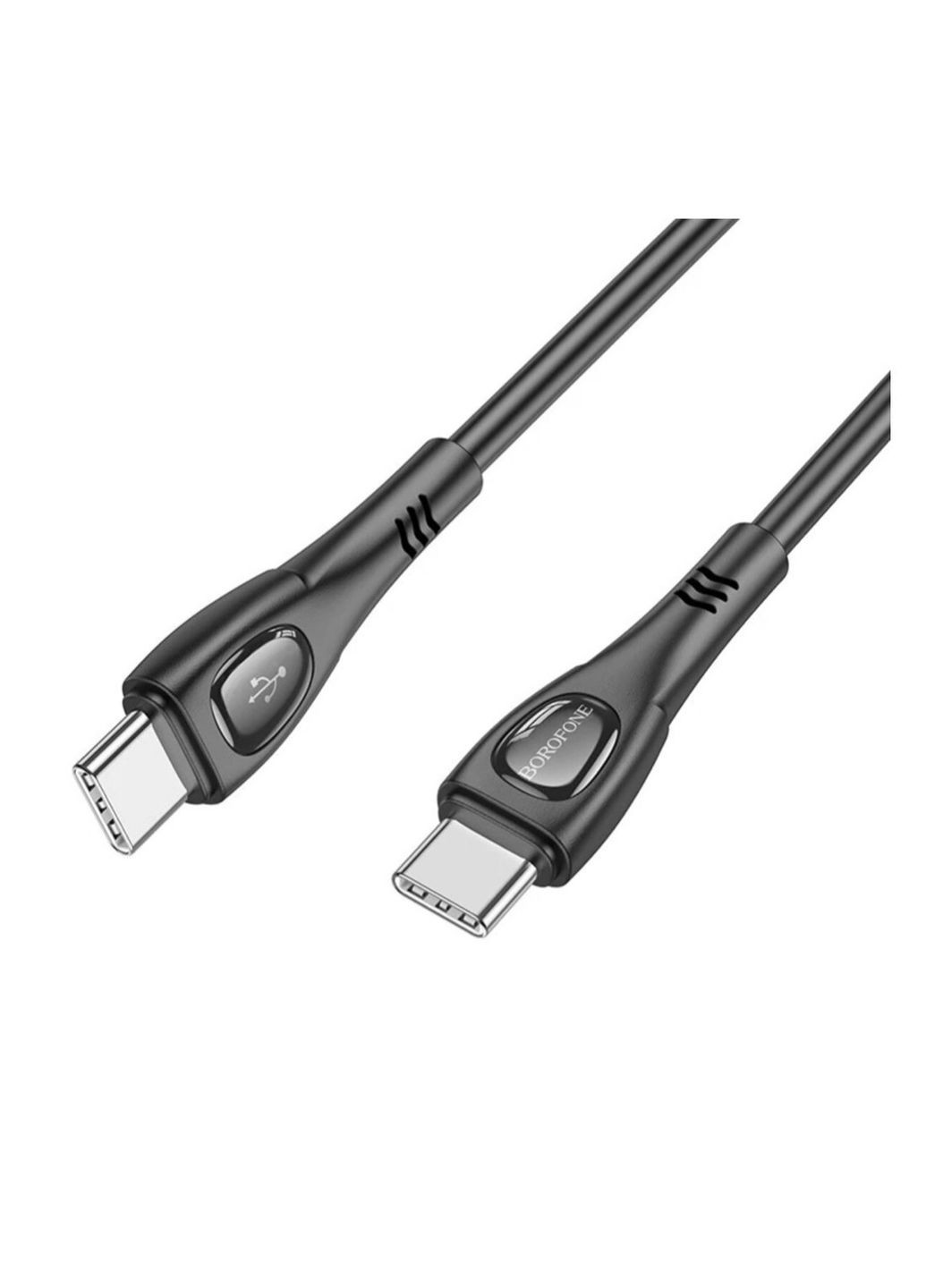 Кабель заряджання BX98 Type-C to Type-C 60W для синхронізації швидка зарядка для телефону/смартфону Black Borofone (372474775)