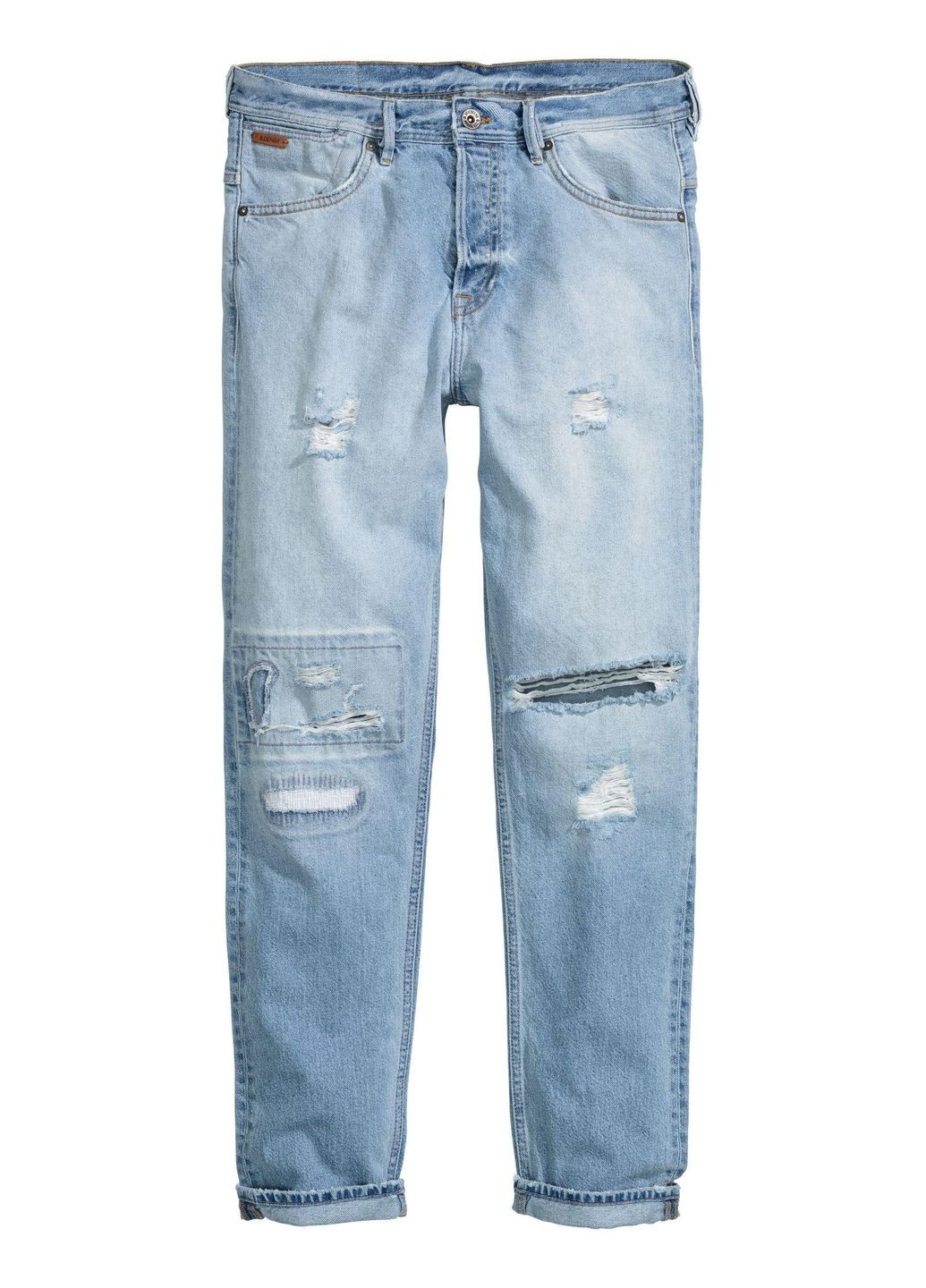 Голубые демисезонные джинсы taper hm0051m H&M