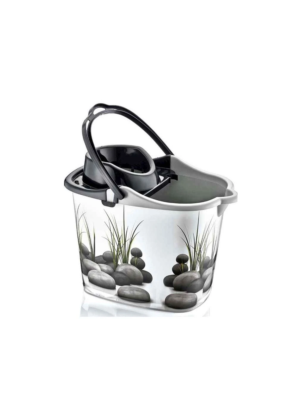 Відро з віджимом 14л каміння арт.OZER-D-012 ТМ DECOR No Brand (387460192)