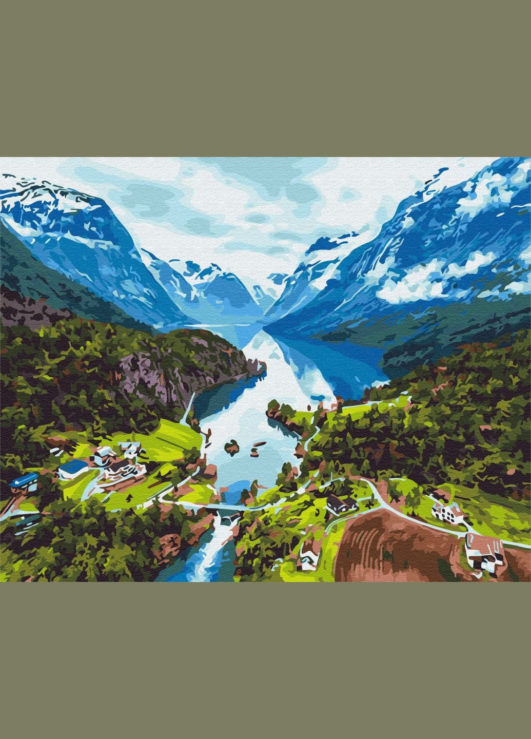 Картина за номерами Альпи Пейзаж природа міста гори Розпис по полотну BS28730 Brushme (308987813)