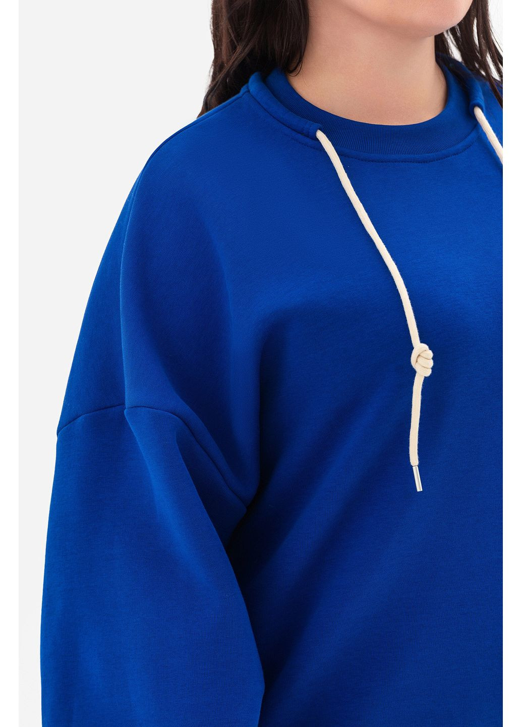 Синий утепленный свитшот over цвета электрик Garne однотонный (368765007)