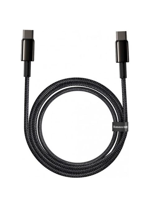 Кабель Tungsten Gold Series Fast Charging USB-C 100W 2m Black (CATWJ-A01) [77819] Baseus (399436413)