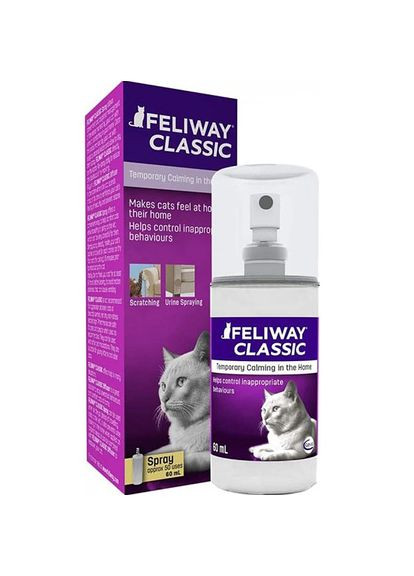 Спрей Feliway Classic Фелівей Класик заспокійливий засіб для котів під час транспортування 60 мл Ceva (279568780)