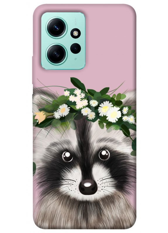 Чехол с принтом для Xiaomi Redmi Note 12 4G / для Ксеми, сяоми, ксиомиредми ноте 12 Raccoon in flowers No Brand (339676726)