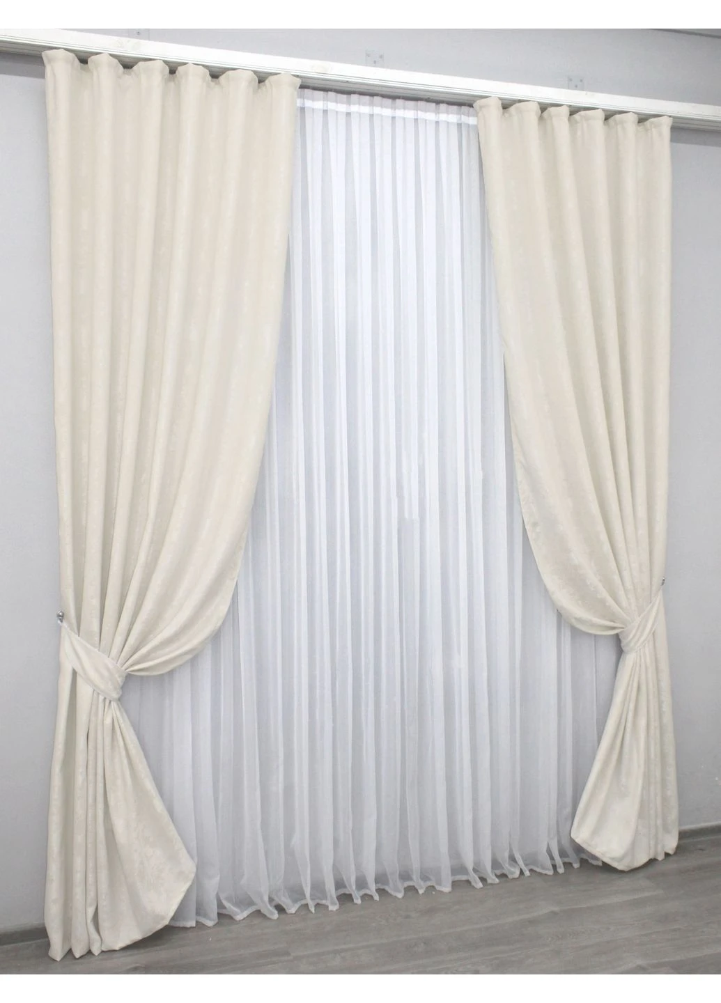Шторна тканина жакард, колекція "Sultan YL" Туреччина колір молочний 1294ш VR-Textil (298123779)