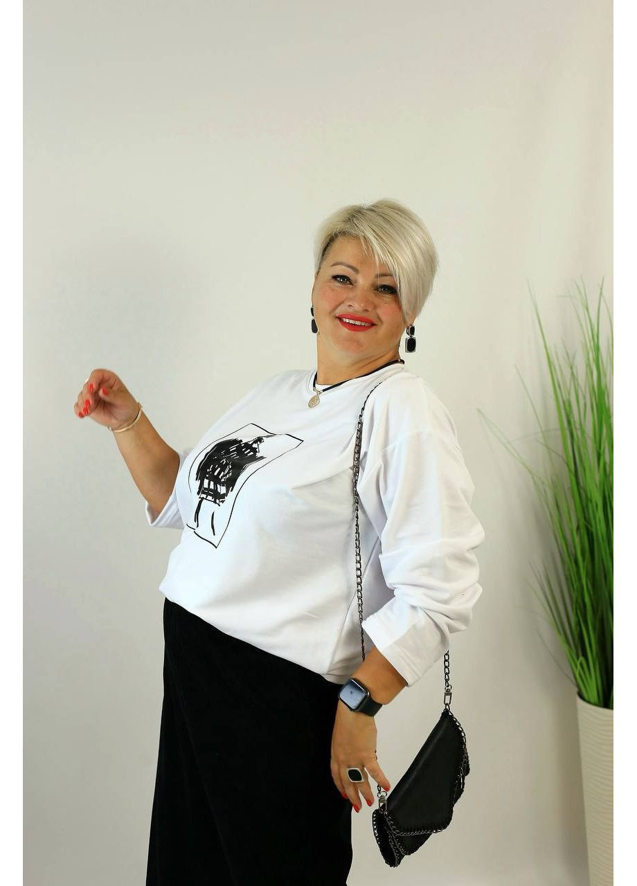 Лонгслів жіночий базовий великих розмірів Style Point (357238067)