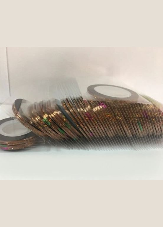 Стрічка для дизайну нігтів шоколадна голографік, 2 мм No Brand (296665860)