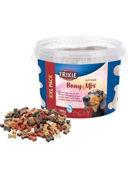 Лакомство Soft Snack Bony Mix XXL для собак ассорти ведро пластик 1800 г Trixie (331651753)