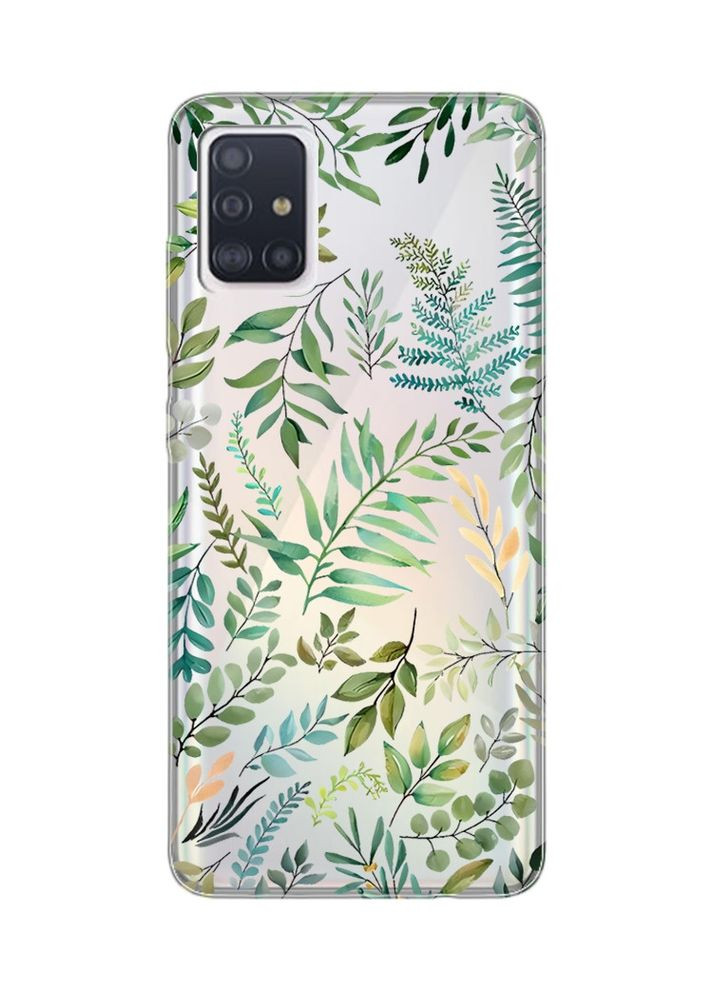 Прозорий чохол на Samsung Galaxy A71/A715:: Рослинний фон (принт 377) Creative (360664881)