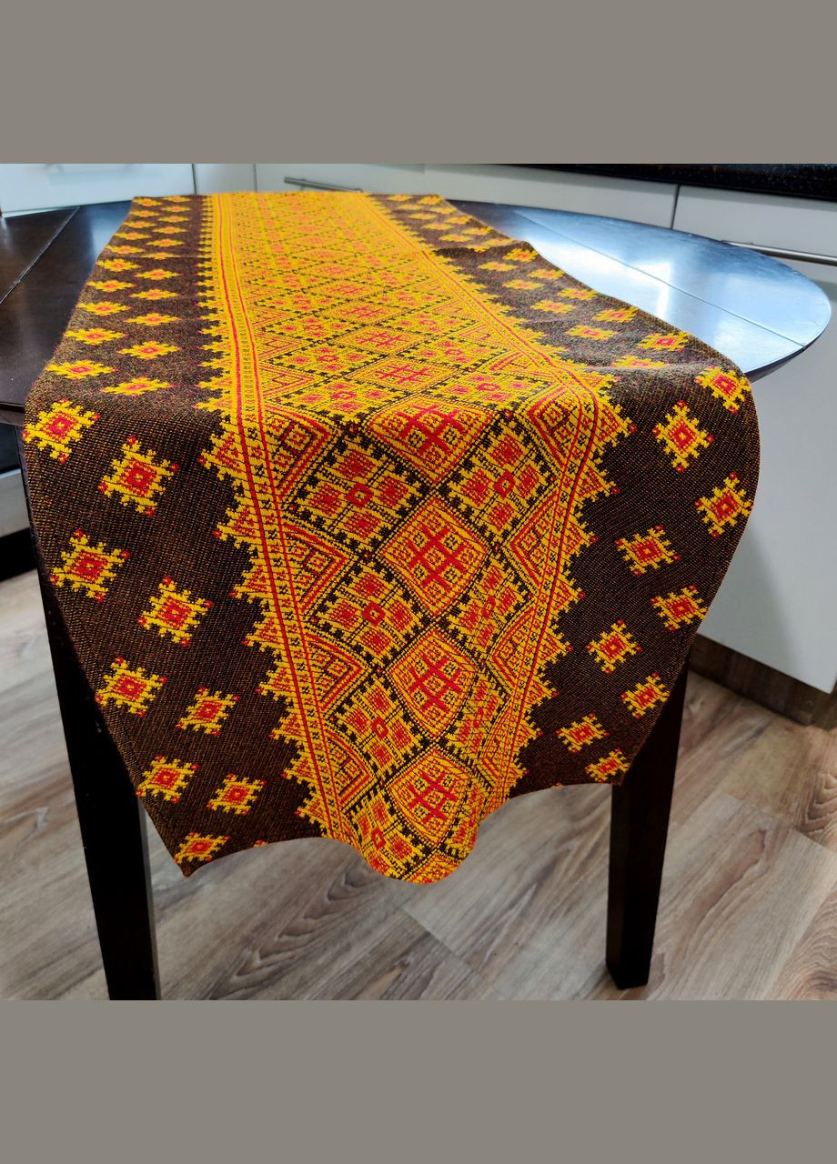 Скатерть дорожка на стол в национальном украинском стиле с тканым орнаментом Ранер Карпаты 40х150 Maystat (305390969)