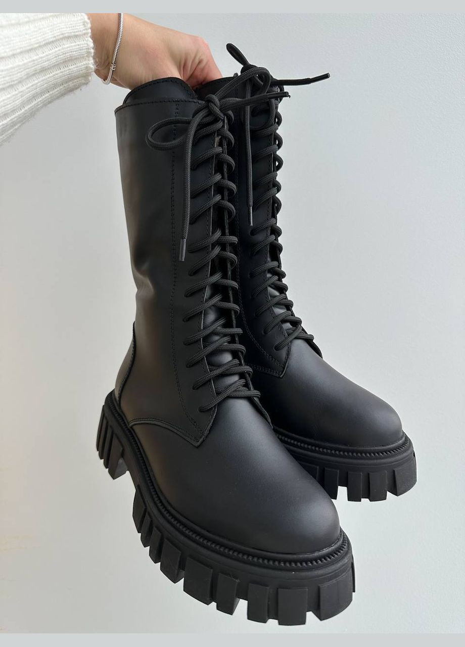 Осенние стильные женские ботинки No Brand со шнуровкой