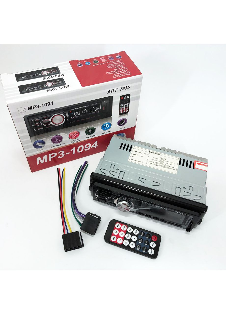 Автомагнітола зі знімною панеллю MP3 1094 з Bluetooth та пультом / Магнітола в машину / Автомобільна No Brand (368765872)