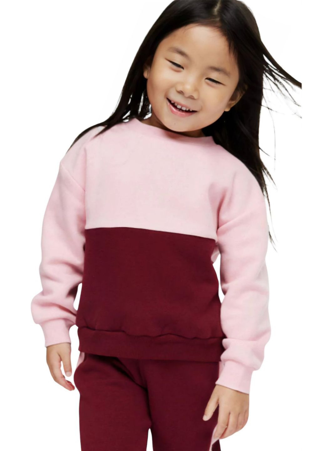 H&M свитшот однотонный комбинированный повседневный хлопок