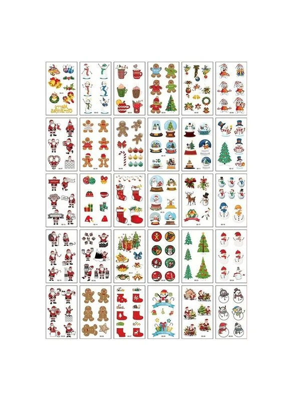 Оригинал! Набор детских временных тату "Рождество и Новый год №2" tattoo-mini-set-cmas-30-2 Fresh Tattoo (397585339)
