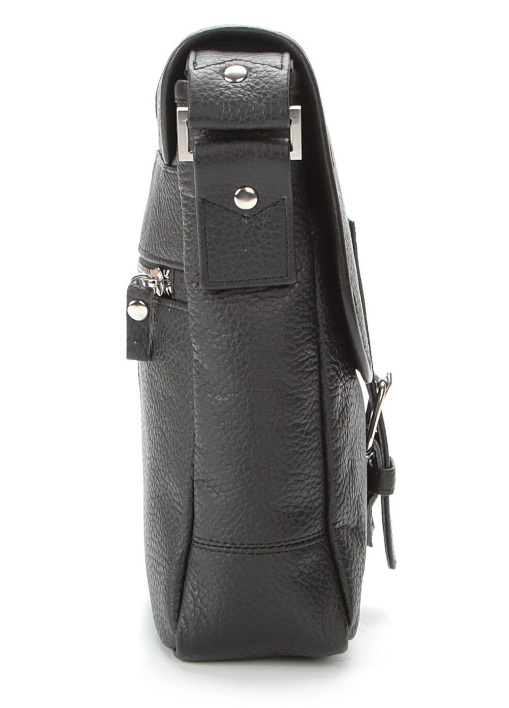 Кожаная сумка кросс боди мужская мессенджер через черное плечо 00853 Shvigel (329197461)