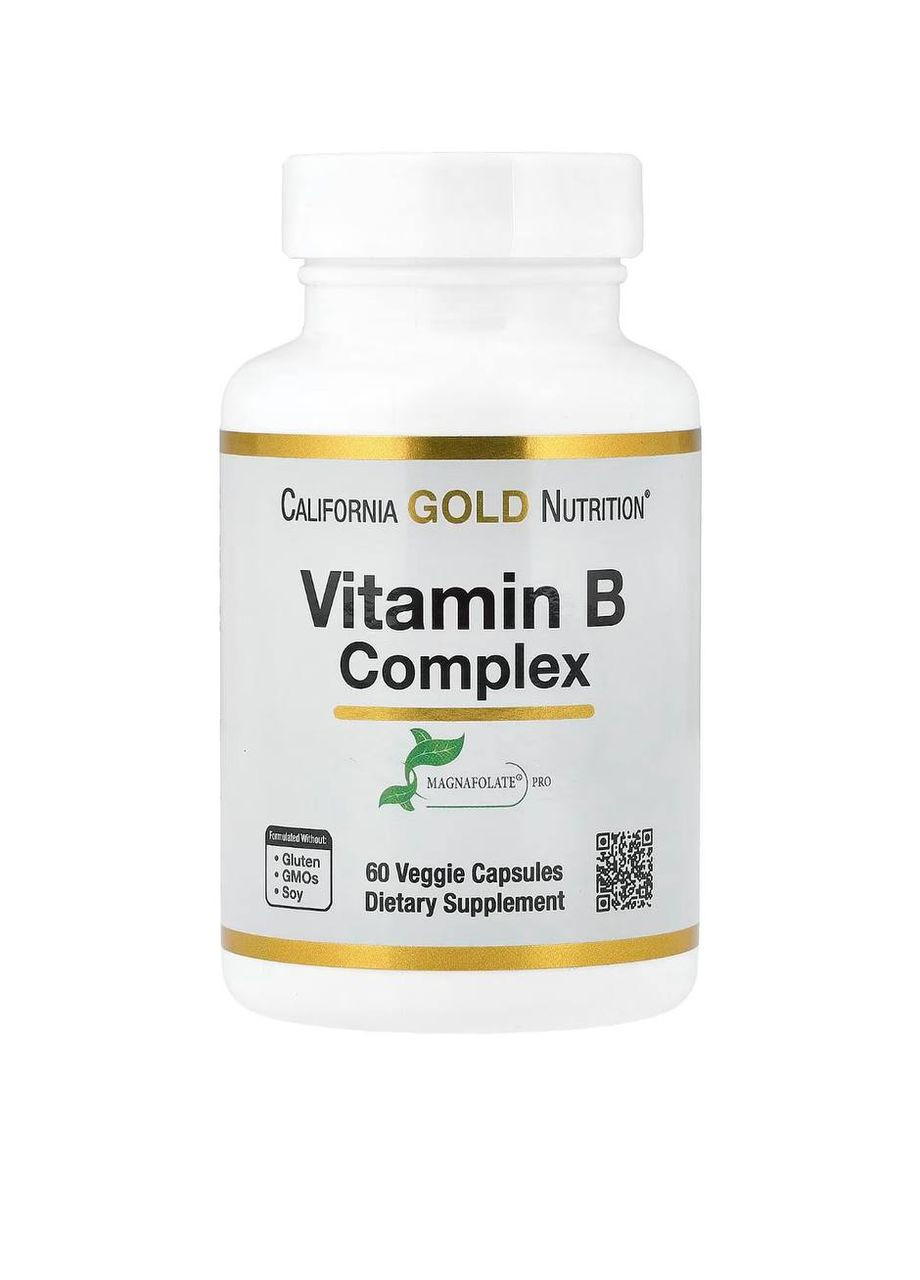 Комплекс вітамінів групи В, 60 вегетаріанських капсул California Gold Nutrition (356020065)