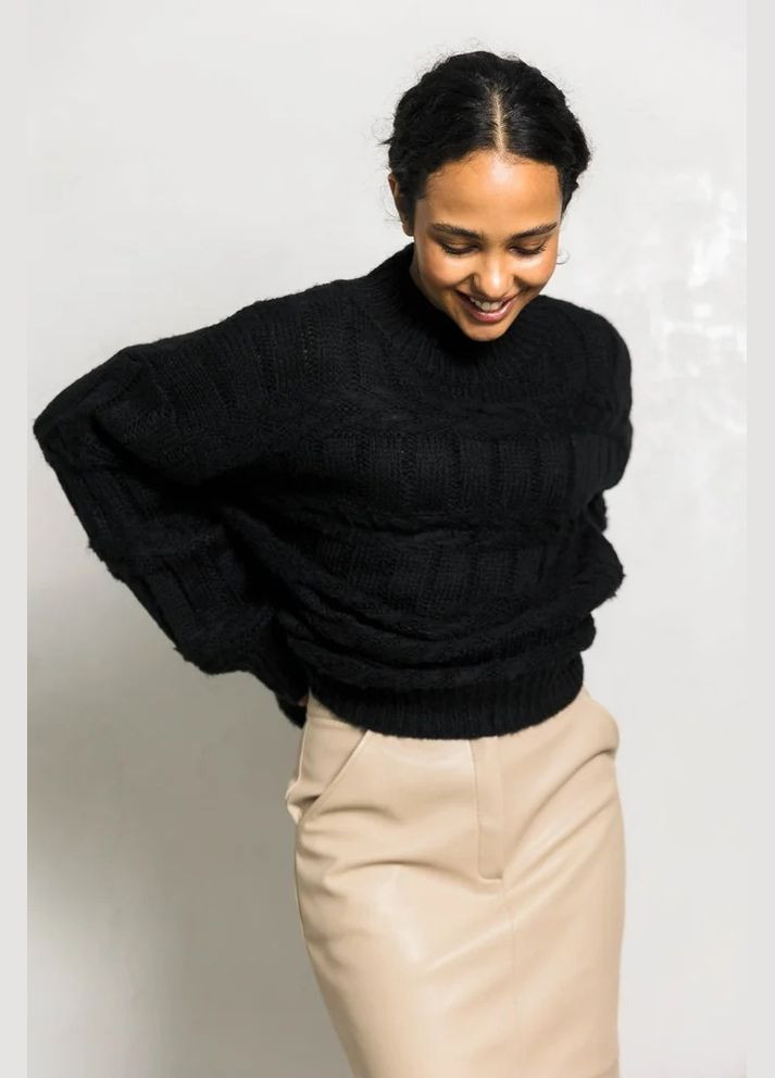 Кофейная кэжуал однотонная юбка Seventeen а-силуэта (трапеция)