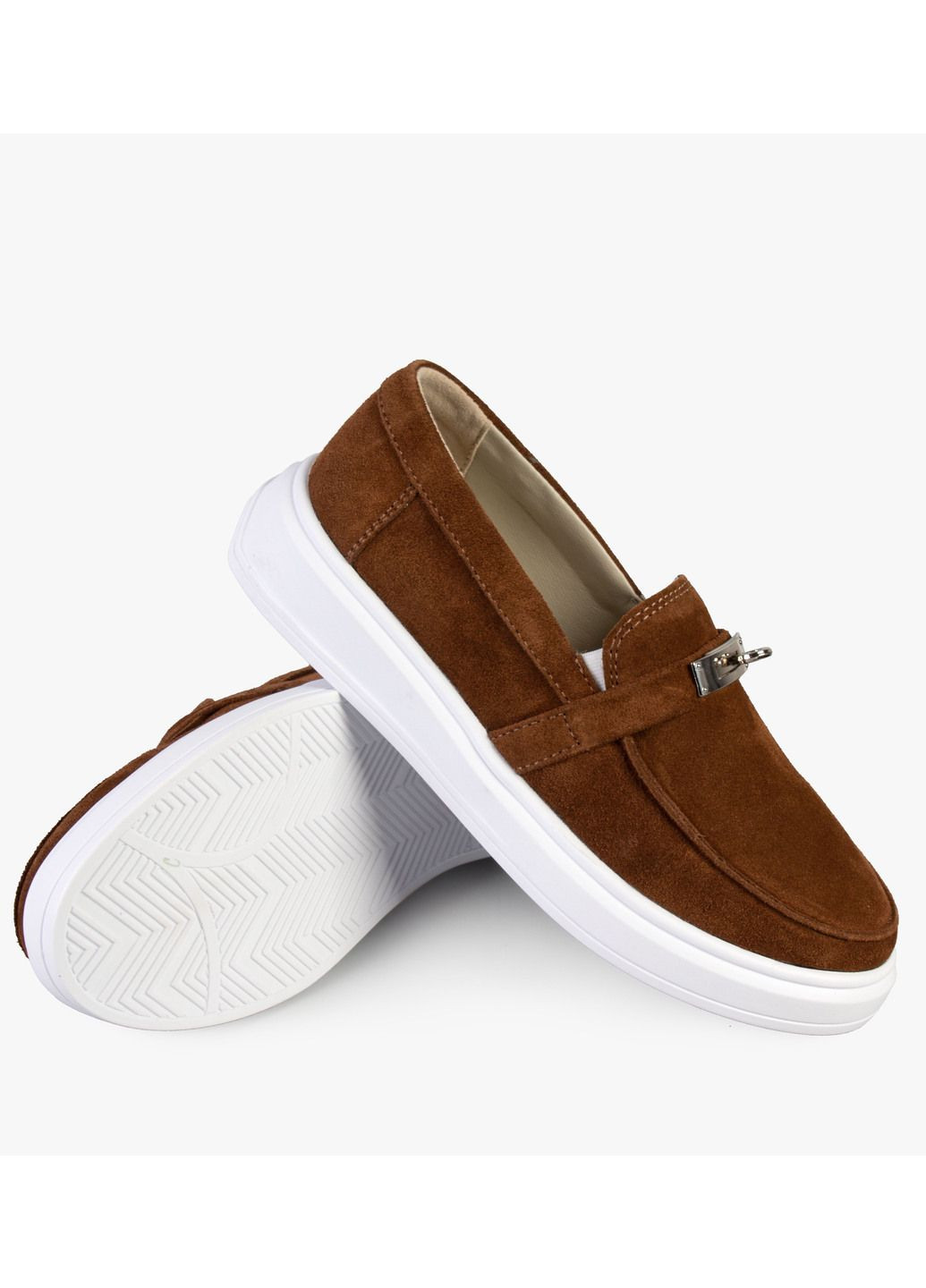 ModaMilano Туфли лоферы женские бренда 8200690_(1) оранжевый з натуральная замша, украина — демисезон (325221914)