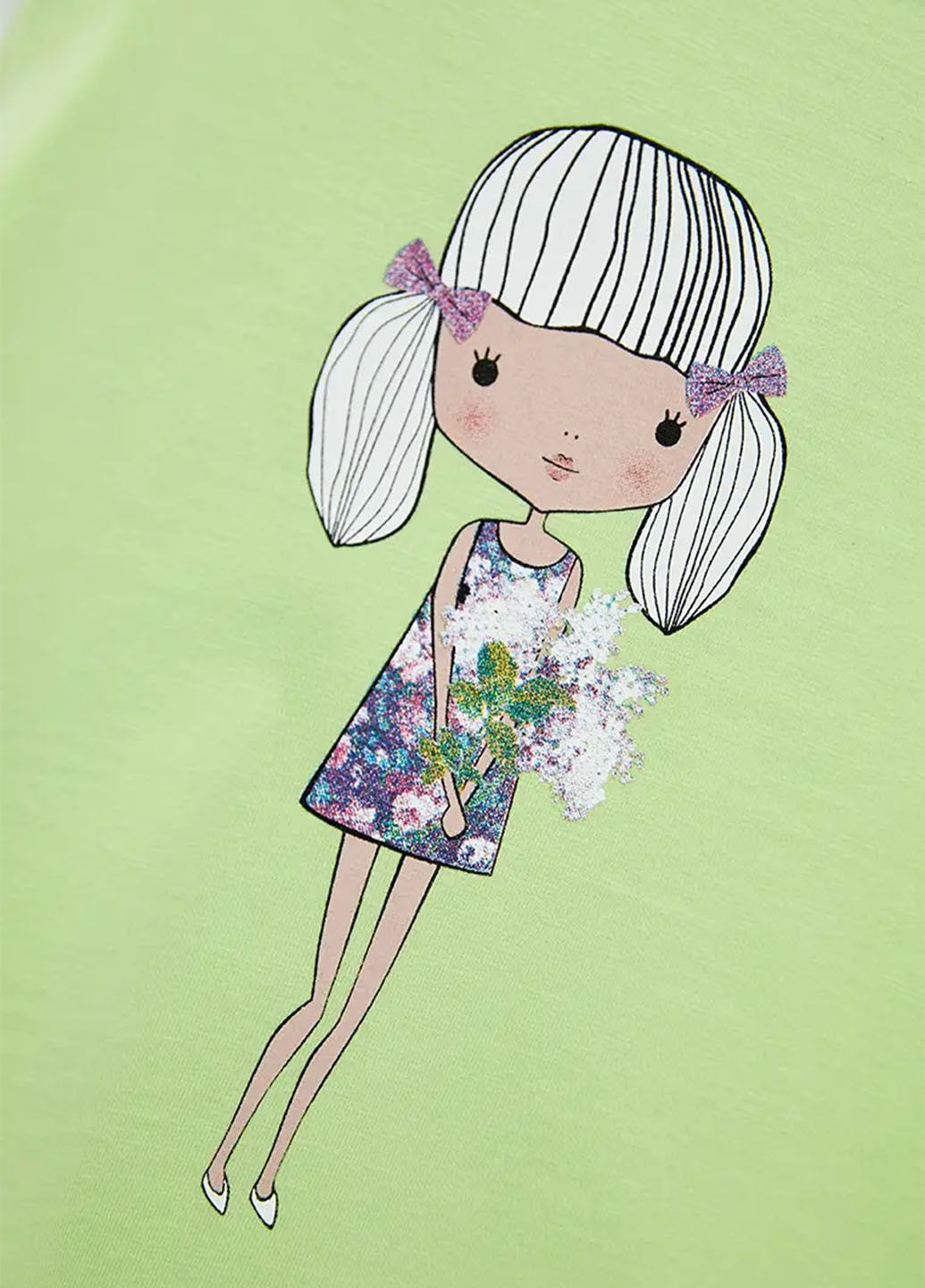 Фисташковое платье для девочки Роза (325220121)