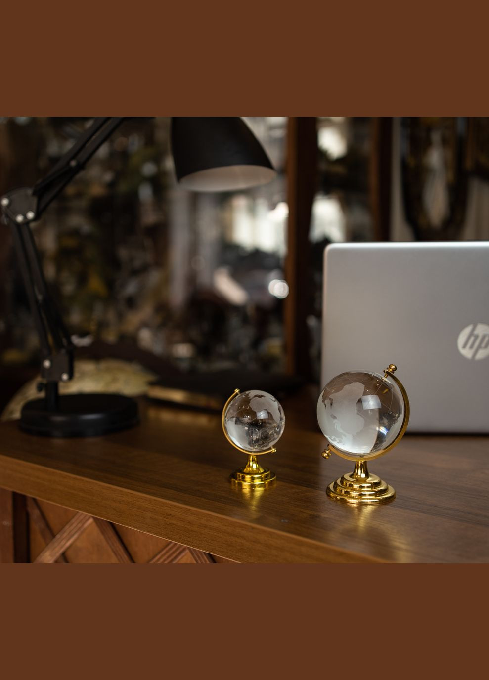 Декоративний глобус із кришталю на металевій підставці см (SJ046 gold) Гранд Презент (279624865)