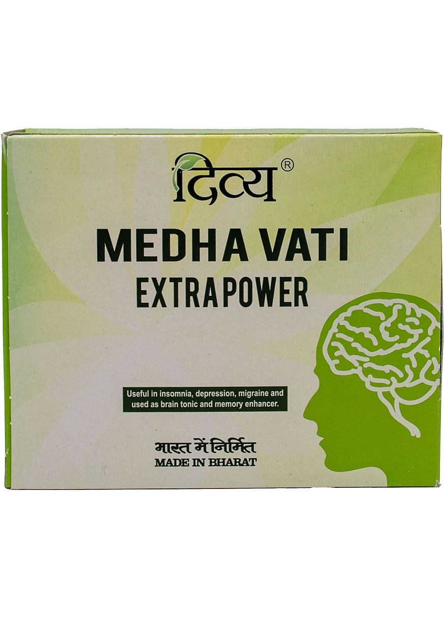 Аюрведические таблетки "Медха Вати. Дополнительная сила" Divya Medha Vati Extra Power 120шт (1438495-29729116) Patanjali (368601505)