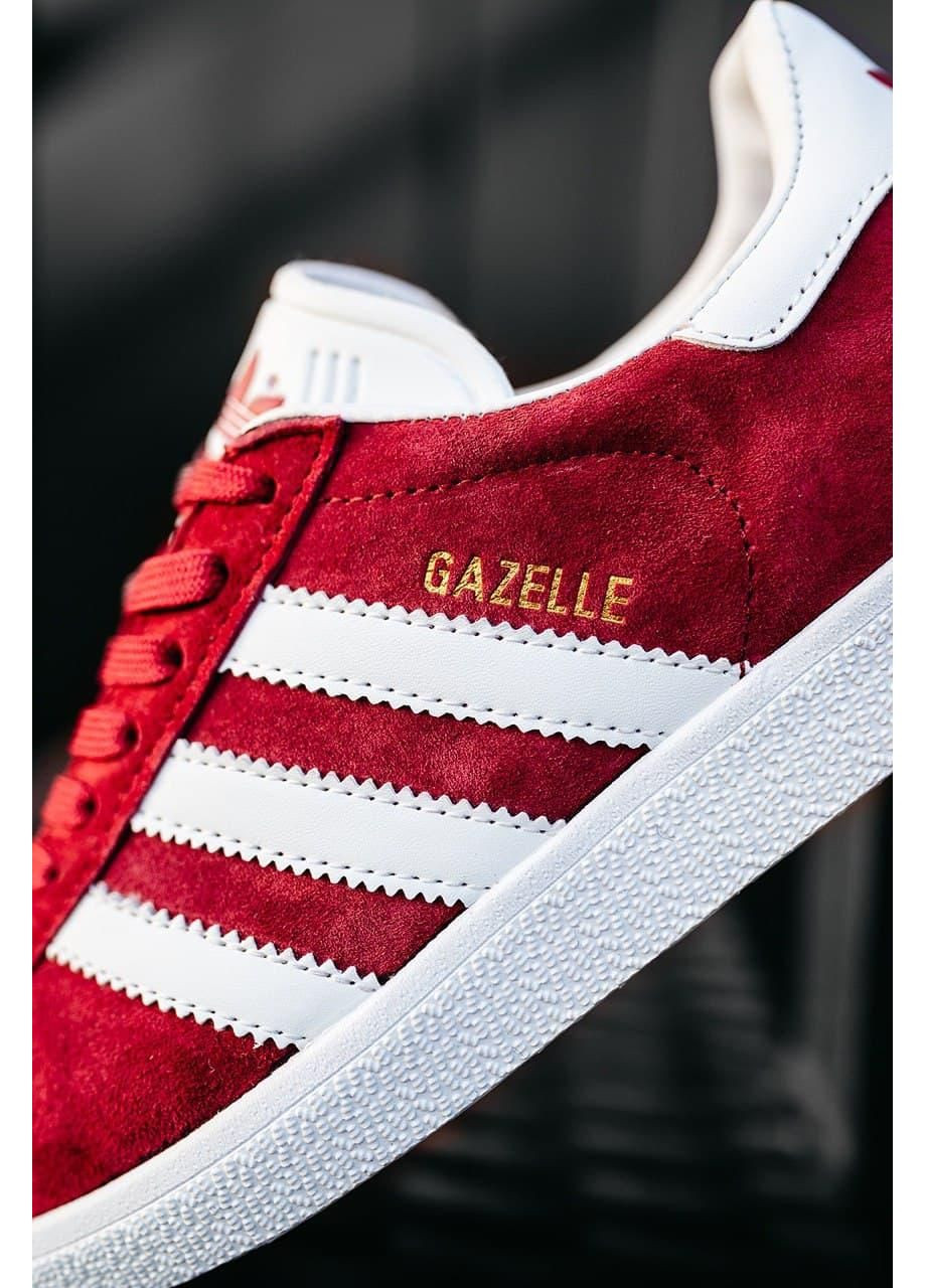 КРОСІВКИ ЖІНОЧІ ADIDAS GAZELLE BORDO RED АДІДАС ГАЗЕЛЬ No Brand білі демісезони (367166902)