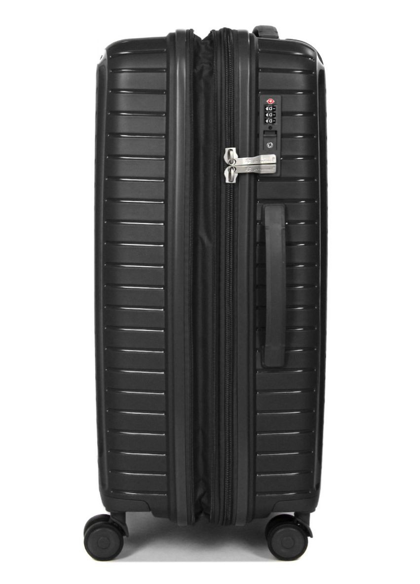 Чемодан средний M полипропилен с расширением 20103 67,5×47,5×26,5см 71+12л Черный Snowball (297643062)