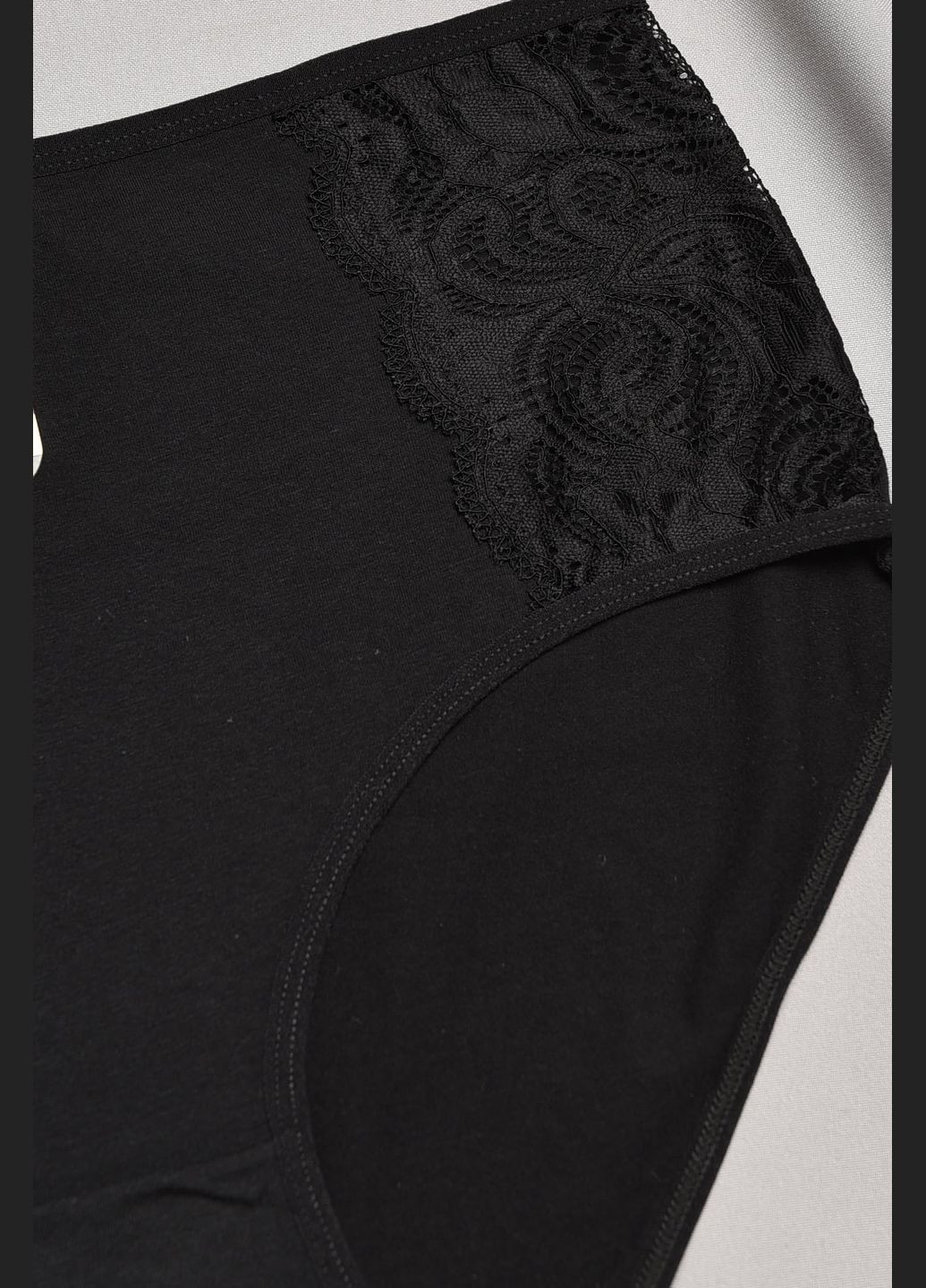 Трусы женские полубатальные черного цвета Let's Shop (314902324)