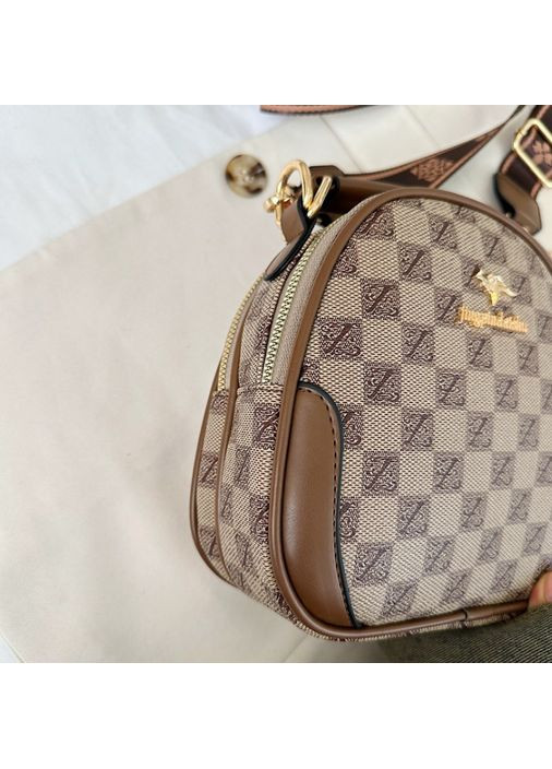 Дитяча міні сумочка Кенгуру для дівчаток з плечовим ременем екошкіра світло-коричнева No Brand (351536625)