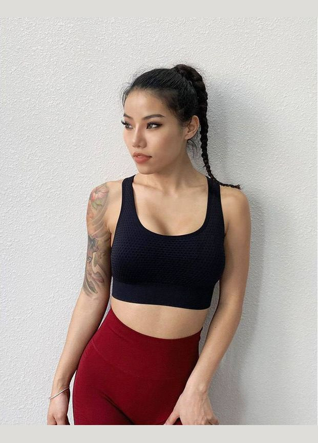 Топ «NAQIYAYABEI» с чашками, черного цвета, размер L Trends (330756991)