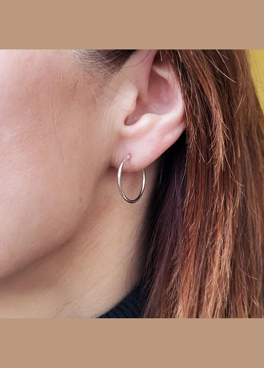 Срібні сережки кільця Конго 20 мм срібло 925 проби 5002 1.20г No Brand (306743033)