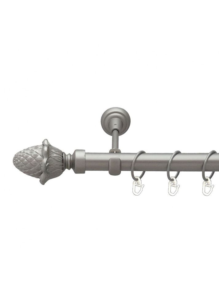 Карниз Цинара металевий однорядний відкритий гладка труба Сатин 25 мм 160 см (6322075) ORVIT (300798654)