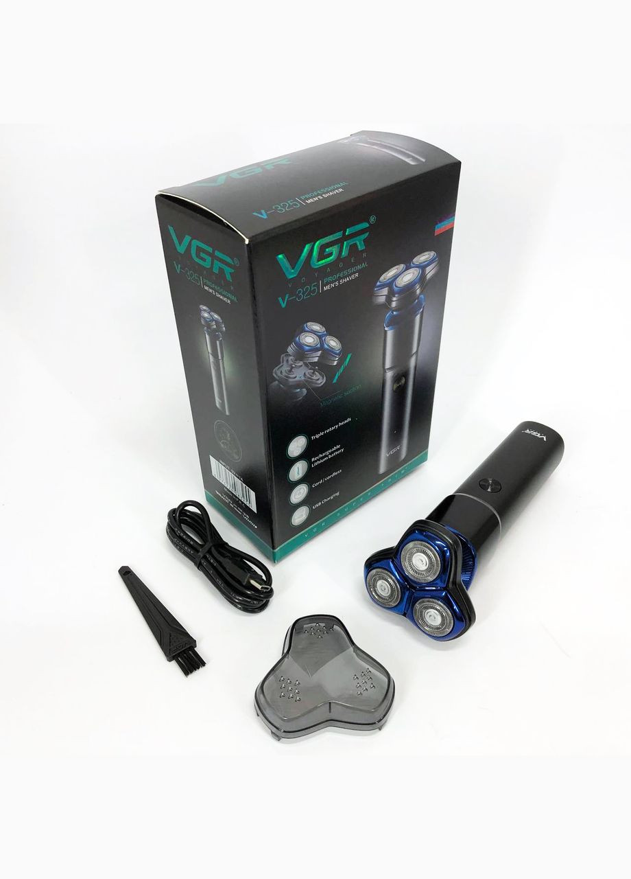 Електробритва V-325, тример бездротовий, машинка чоловіча для гоління, тример для вусів VGR (364664551)