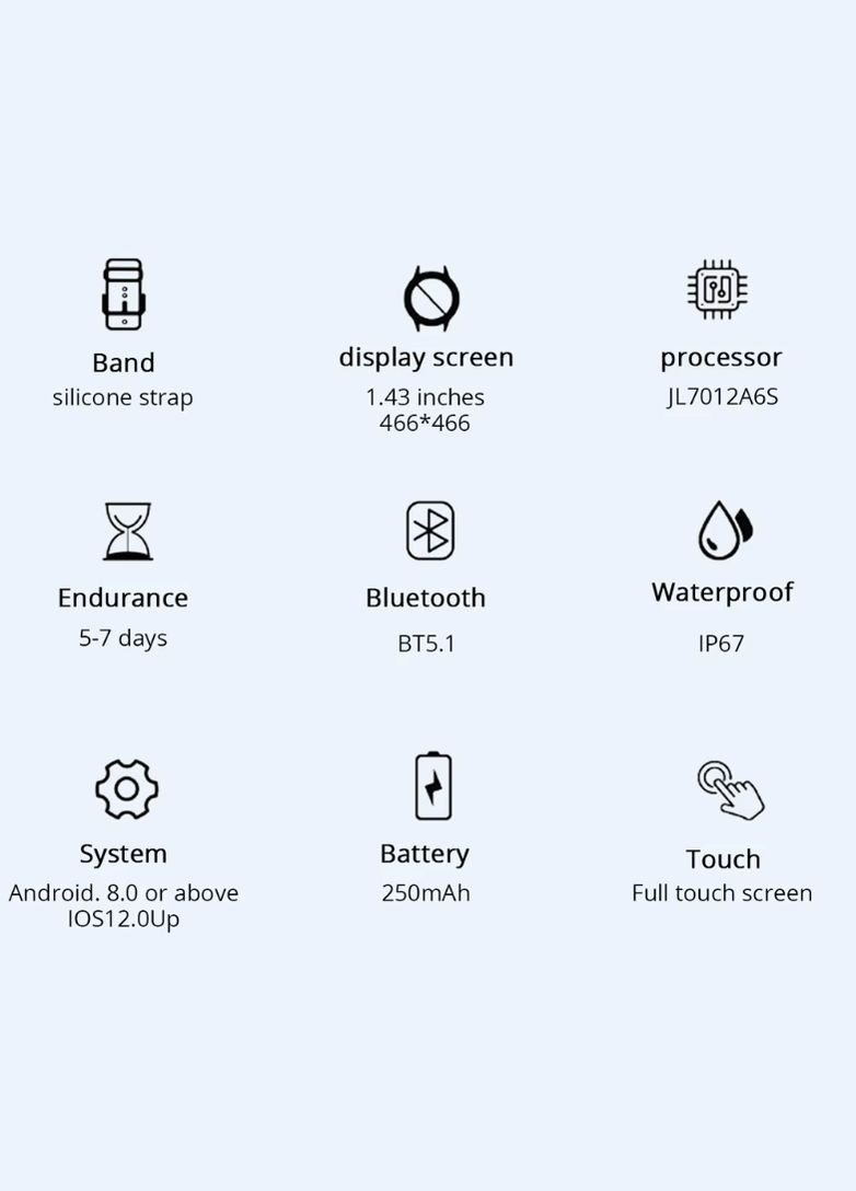 Смарт годинник Watch V73 Розумний годинник Фітнес браслет Фітнес трекер Colmi (303725254)