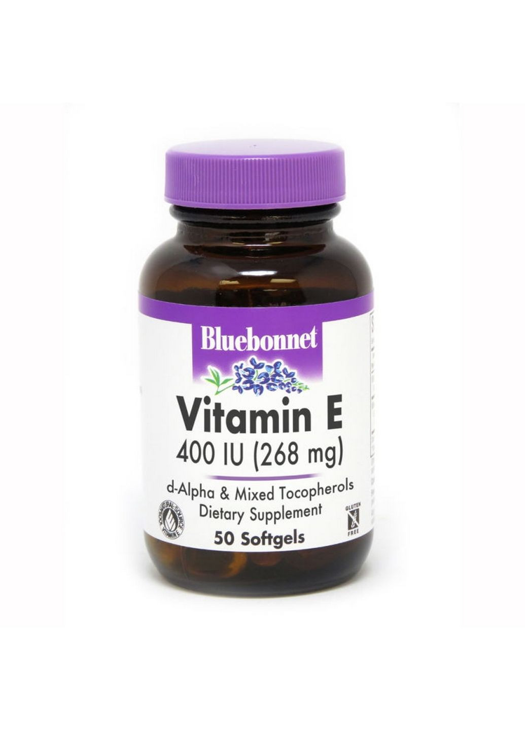 Вітаміни та мінерали Bluebonnet Vitamin E 400IU, 50 капсул Bluebonnet Nutrition (293483396)