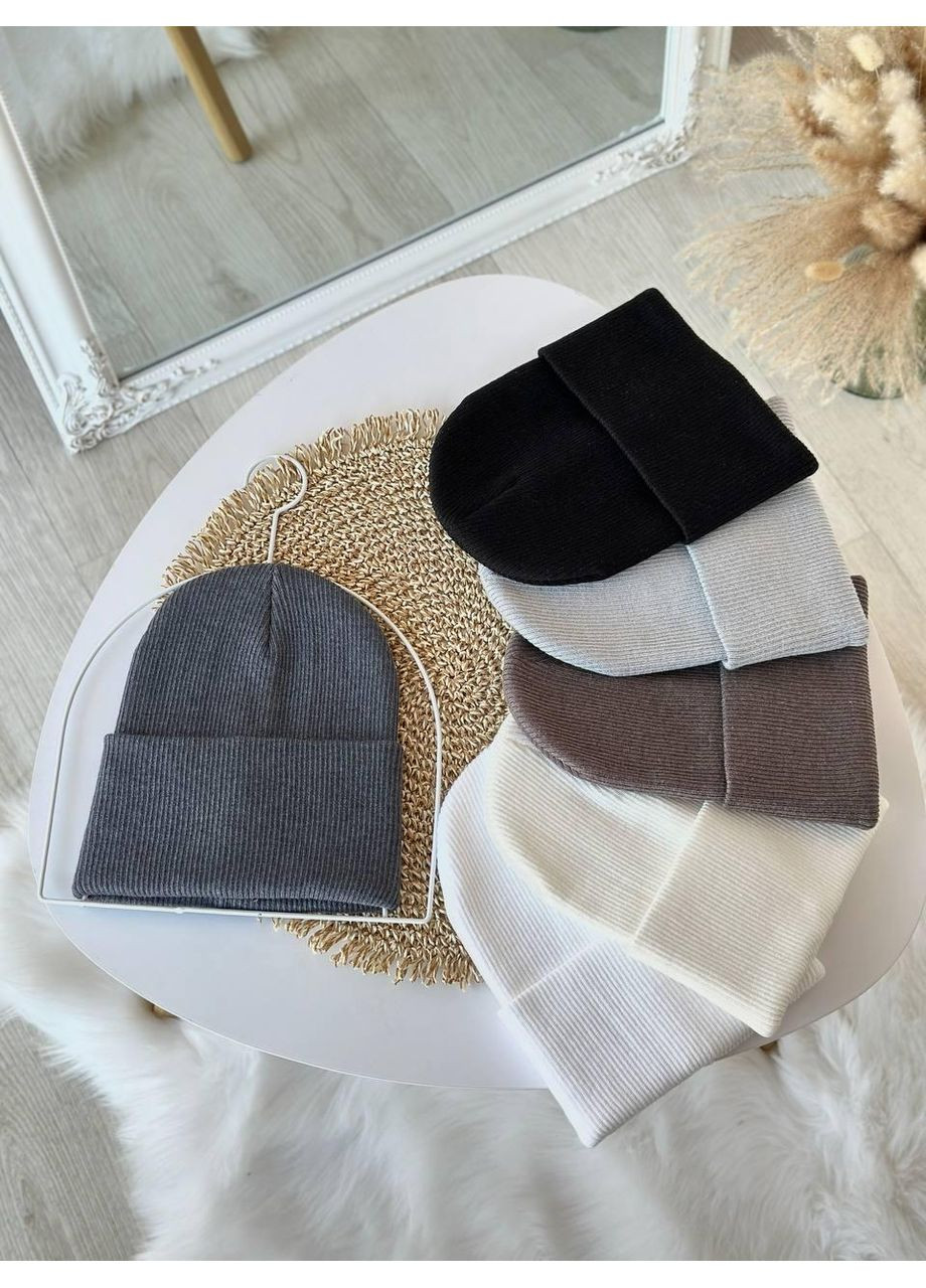 Теплая базовая шапка, демисезонная шапка - модель памира в 30 цветах с отворотом. Atis (362146266)