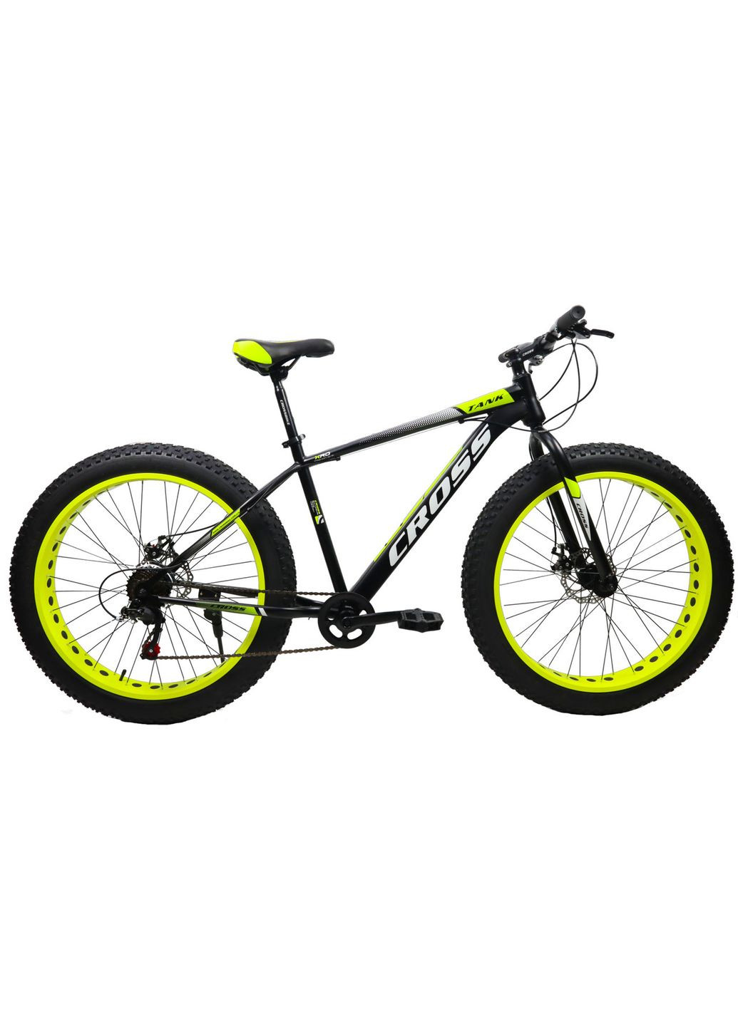 Велосипед Tank 26", розмір L, рама 19", 2021, Чорний-Жовтий Cross (369647298)
