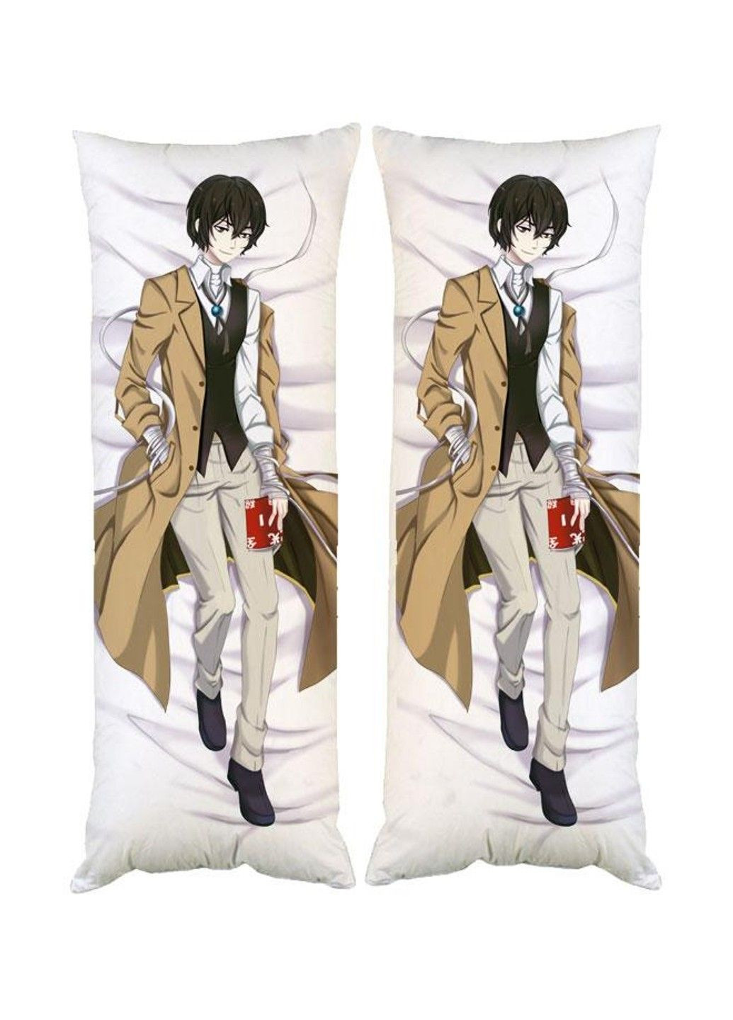 Подушка дакимакура Дадзай Осаму Bungou Stray Dogs декоративная ростовая подушка для обнимания двусторонняя No Brand (328315399)