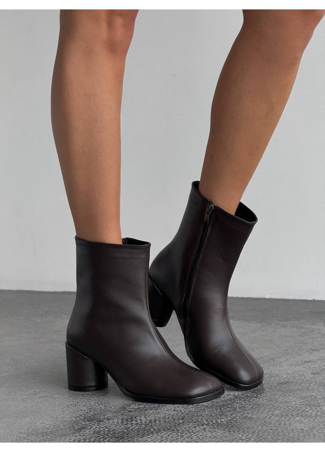 Коричневі зимня зимові ботильйони Helen